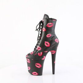 Pleaser FLAMINGO-1020KISSES Botines con Plataforma Piel Sintética Negro