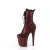 Pleaser FLAMINGO-1040SPF Botines Plataforma tejido metalizado estampado serpiente Rojo