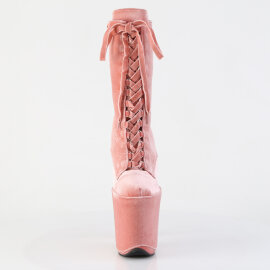Pleaser FLAMINGO-1045VEL Botines Plataforma terciopelo rosa