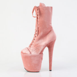 Pleaser FLAMINGO-1045VEL Botines Plataforma terciopelo rosa