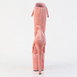 Pleaser FLAMINGO-1045VEL Botines Plataforma terciopelo rosa