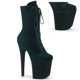 Pleaser FLAMINGO-1045VEL Botines Plataforma terciopelo verde