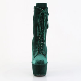 Pleaser FLAMINGO-1045VEL Botines Plataforma terciopelo verde