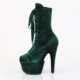 Pleaser FLAMINGO-1045VEL Botines Plataforma terciopelo verde
