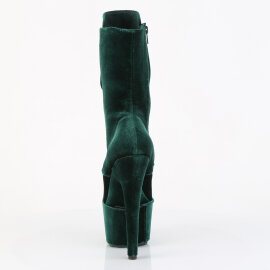 Pleaser FLAMINGO-1045VEL Botines Plataforma terciopelo verde