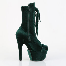 Pleaser FLAMINGO-1045VEL Botines Plataforma terciopelo verde