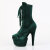 Pleaser FLAMINGO-1045VEL Botines Plataforma terciopelo verde