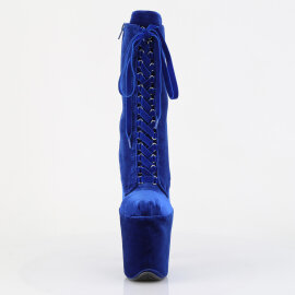 Pleaser FLAMINGO-1045VEL Botines Plataforma terciopelo azul