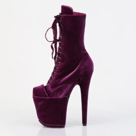 Pleaser FLAMINGO-1045VEL Botines Plataforma terciopelo violeta