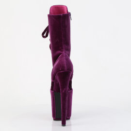 Pleaser FLAMINGO-1045VEL Botines Plataforma terciopelo violeta