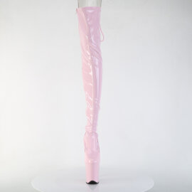 Pleaser FLAMINGO-3850 Botas por encima de la rodilla con Plataforma Charol rosa