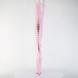 Pleaser FLAMINGO-3850 Botas por encima de la rodilla con Plataforma Charol rosa