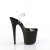 Pleaser FLAMINGO-808TGRS Sandalias Plataforma Tono Claro pedrería Negro Rojo