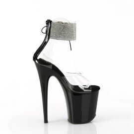 Pleaser FLAMINGO-824RS Sandalias Plataforma Tono Claro pedrería Negro