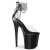 Pleaser FLAMINGO-824RS Sandalias Plataforma Tono Claro pedrería Negro