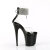 Pleaser FLAMINGO-824RS Sandalias Plataforma Tono Claro pedrería Negro