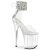 Pleaser FLAMINGO-824RS Sandalias Plataforma Tono Claro pedrería Transparente