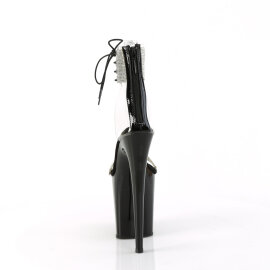 Pleaser FLAMINGO-827RS Sandalias Plataforma Tono Claro pedrería Negro