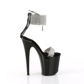 Pleaser FLAMINGO-827RS Sandalias Plataforma Tono Claro pedrería Negro