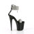 Pleaser FLAMINGO-827RS Sandalias Plataforma Tono Claro pedrería Negro