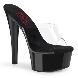 Pleaser GLEAM-601 Zuecos con Plataforma Negro...
