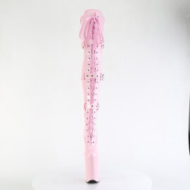 Pleaser INFINITY-3028 Botas Altas Plataforma Tono Claro pedrería Rosa