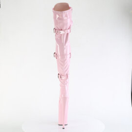 Pleaser INFINITY-3028 Botas Altas Plataforma Tono Claro pedrería Rosa