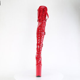 Pleaser INFINITY-3028 Botas altas con Plataforma Charol Rojo
