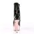 Pleaser Botín DELIGHT-1020 Negro Charol Oro Rosado Claro Metalizado EU-40 / US-10