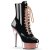 Pleaser Botín DELIGHT-1020 Negro Charol Oro Rosado Claro Metalizado EU-36 / US-6