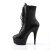 Pleaser Botín DELIGHT-1020 Negro Cuero Sintético EU-40 / US-10
