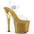 Pleaser LOVESICK-708SG Sandalias Plataforma Tono Claro Purpurina pedrería Dorado
