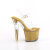 Pleaser LOVESICK-708SG Sandalias Plataforma Tono Claro Purpurina pedrería Dorado