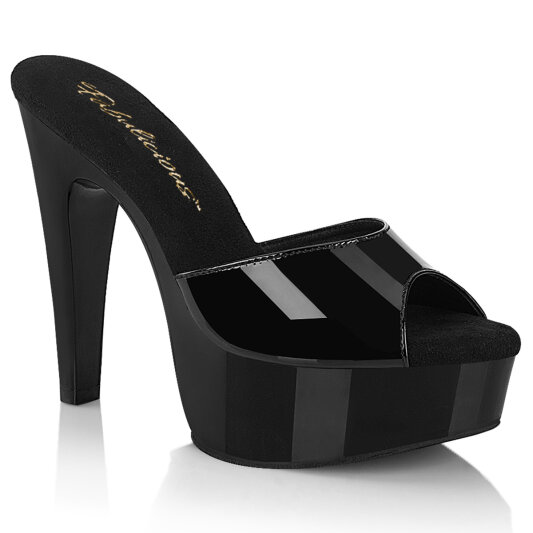 Fabulicious  MARTINI-501  Zuecos con PlataformaCharol Negro