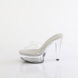 Fabulicious MARTINI-501 Zuecos con Plataforma Transparente