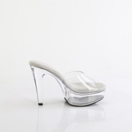 Fabulicious MARTINI-501 Zuecos con Plataforma Transparente