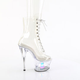 Pleaser MOON-1021C-DIA Botines con Plataforma transparente