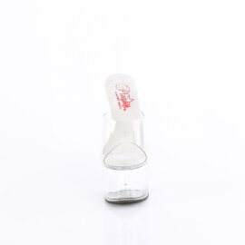 Pleaser PASSION-701Zuecos con Plataforma  transparente