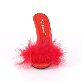Fabulicious POISE-501 Zuecos de Rojo