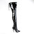 Pleaser SEDUCE-4000SLT Botas hasta la rodilla Charol Negro