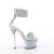 Pleaser SKY-327RSI Sandalias Plataforma pedrería plata