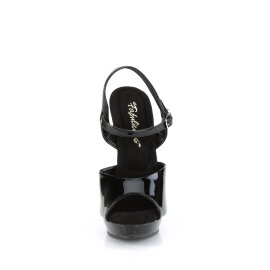Fabulicious  SULTRY-609 Sandalias Plataforma Charol Negro
