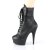 Pleaser Botín DELIGHT-1020PK Negro Cuero Sintético EU-35 / US-5