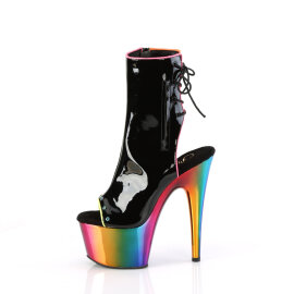 Pleaser ADORE-1018RC-02 Botines de Plataforma de Charol Cromado Negro Multicolor EU-37 / US-7