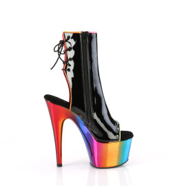 Pleaser ADORE-1018RC-02 Botines de Plataforma de Charol Cromado Negro Multicolor EU-37 / US-7