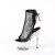 Pleaser ADORE-1018RM Sandalias de Plataforma de Cuero Sintético Transparente con pedrería negra EU-36 / US-6