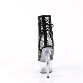 Pleaser ADORE-1018RM Sandalias de Plataforma de Cuero Sintético Transparente con pedrería negra EU-39 / US-9