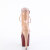 Pleaser ADORE-1020DC Botines de Plataforma de Charol en beige y burdeos EU-39 / US-9
