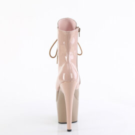Pleaser ADORE-1020DC Botines de Plataforma de Charol en beige EU-40 / US-10