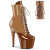 Pleaser ADORE-1020DC Botines de Plataforma de Charol en color marrón EU-36 / US-6